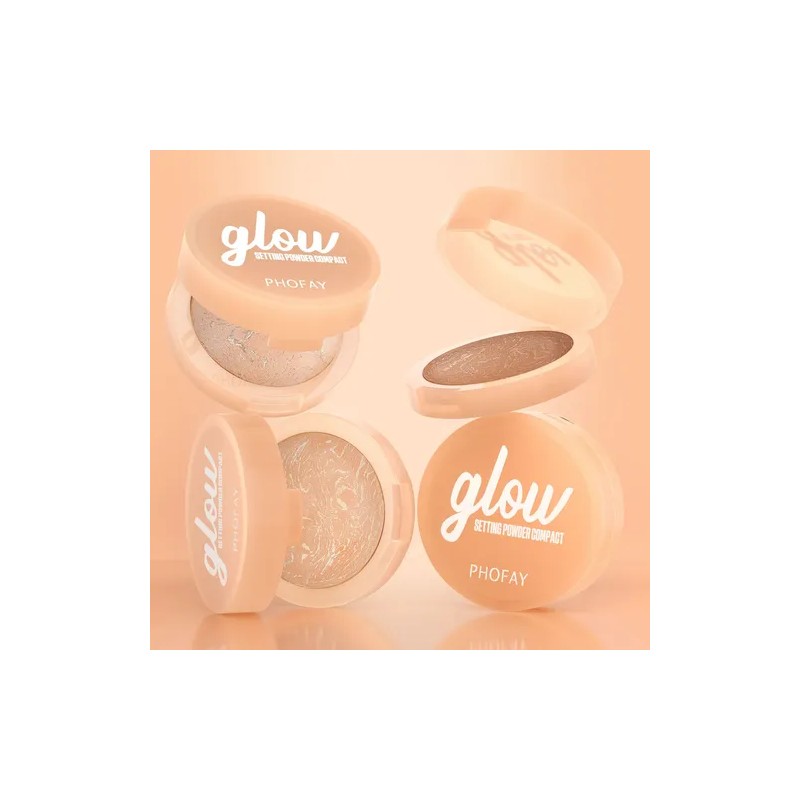 Phofay Base De Maquillaje En Polvo Compacto Fijador Mate 16h
