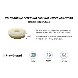 Pro-Graad Bench Grinder Arbor Adapter Wheel Bushings, Reducing Bushing Arbor Adapters for 3/8" Thick Bench Grinding Wheels with 1-1/4” or 1” Hole, Arbor Adapter Reduces to ¾”, 5/8”, ½” Shaft Sizes