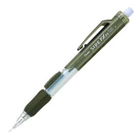 Pentel Side FX Mechanical Pencil with Side Click Lead Advance, 0.5mm Fine Point, Large Retractable Eraser, Black Barrel, PD255-A, Box of 12