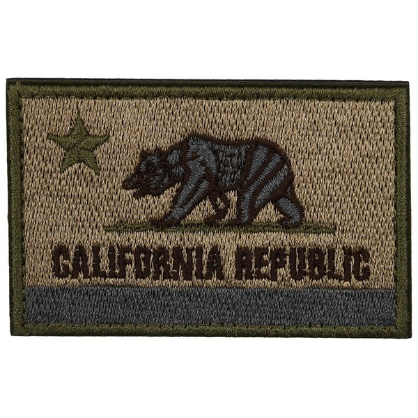 Phoenix Ikki CALIFORNIA REPUBLIC California Flag Texas State Flag Tactical Military Airsoft Cloth Embroidered Patch Patch Armband Crest Velcro Applique CALIFORNIA REPUBLIC