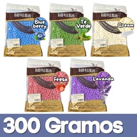 Kit Depilar 300gr Cera Española y Tarro Para Cera Perlas para Depilacion Sin Dolor Rostro Piernas Axilas Zona Intima (300 Gramos, Cream)