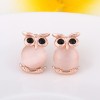 LZD 18K Rose Gold Cateye Drop Stud Earrings L96