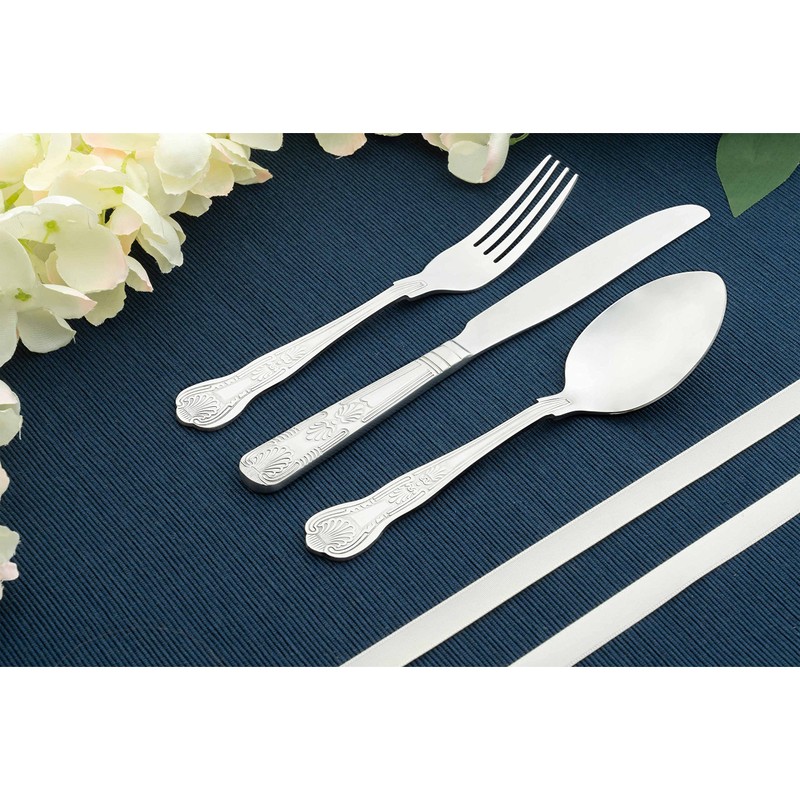 Grunwerg Kings Coffee Spoons COSKGR, 18/0 Stainless Steel, Set of