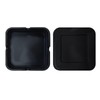 Black Silicone Square Ashtray - High-Temperature Resistant with Four Cigar