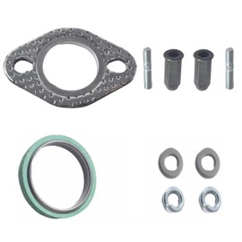 1 Set Exhaust Bolt and Gasket Kit for GMB139 Engine 50cc 70cc 90cc 110cc 125cc 150cc Exhaust Gasket, Car Exhaust Gasket, Car Exhaust Manifold Gasket for Scooters ATVs Go Karts Moped Quad Engine