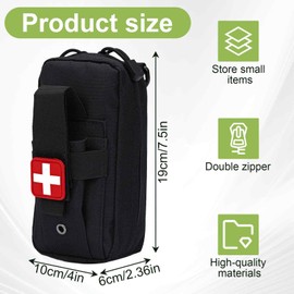 HA BIN Erste hilfe tasche, Wasserdichte Emergent Set, Molle Medizinische IFAK Tasche, für Outdoor-Aktivitäten, Reisen, Klettern, Wandern (Schwarz)