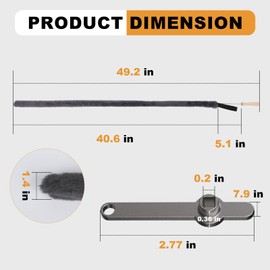 Radiator Cleaning Brush, Includes Bleed Key, Heating Brush Long 125 cm Made of Microfibre, Ideal Preparation for the Heating Season
