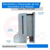 Pedestal Con Termómetro Dispensador De Gel Antibacterial V0 Color Blanca