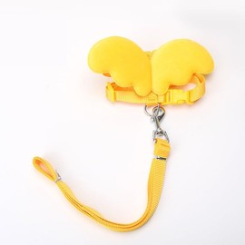 Duck Walking Harness and Leash Chicken Duck Outdoor Training Rope Adjustable Rope for Pet Poultry Hen Cock (Light Yellow, M)