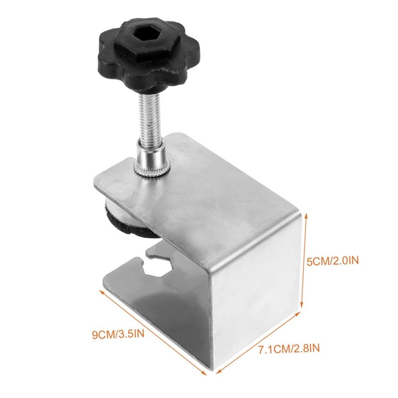 SHINEOFI 4pcs Stainless Steel Drawer Panel Clamps Adjustable Cabinet Installation