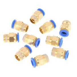 1 4 Bsp Female To 8Mm Push Fit 8 Mm Push Fit Air Connector Brass 10Pcs Pneumatic Quick Connector Air Fittings Adapter 8Mm Diameter Thread 1 4Bsp Set