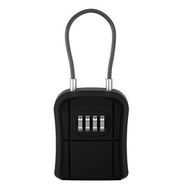 Key Box, Key Sharing Box, Key Storage Box, Wire Type, Wall Mounted, Dial Type, 4 Digit Password, Key Storage, Padlock, Security, Keys, Entryway, Warehouse, No Construction Needed [Bunkun Shop] (Wire