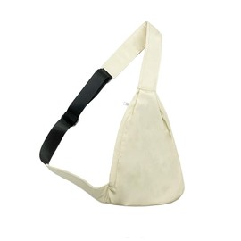 Croogo Anti-Theft Shoulder Backpack Sling Chest Bags One Strap Daypack Waterproof Crossbody Bag,Beige