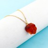 Gemsymphony Raw Carnelian Gemstone Necklace – Natural Crystal Pendant on