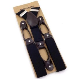 INTSUPERMAI USA Sales!1 pc Button Holes Link Men's Suspenders Black Adjustable #241119