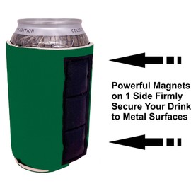Blank Magnetic Can Coolie (2 Pack Kelly Green)