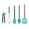 Farberware 527448 5-piece Iridescent and Aqua Kitchen Tool and Gadget