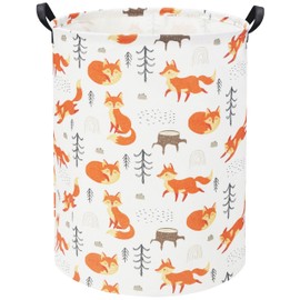TIBAOLOVER Foxes Kids Laundry Basket Baby Hamper Foxes Toy Storage Bin for Boys Room Decor Baby Nursery Hamper Gift Baskets for Bedroom Bathroom(Foxes)
