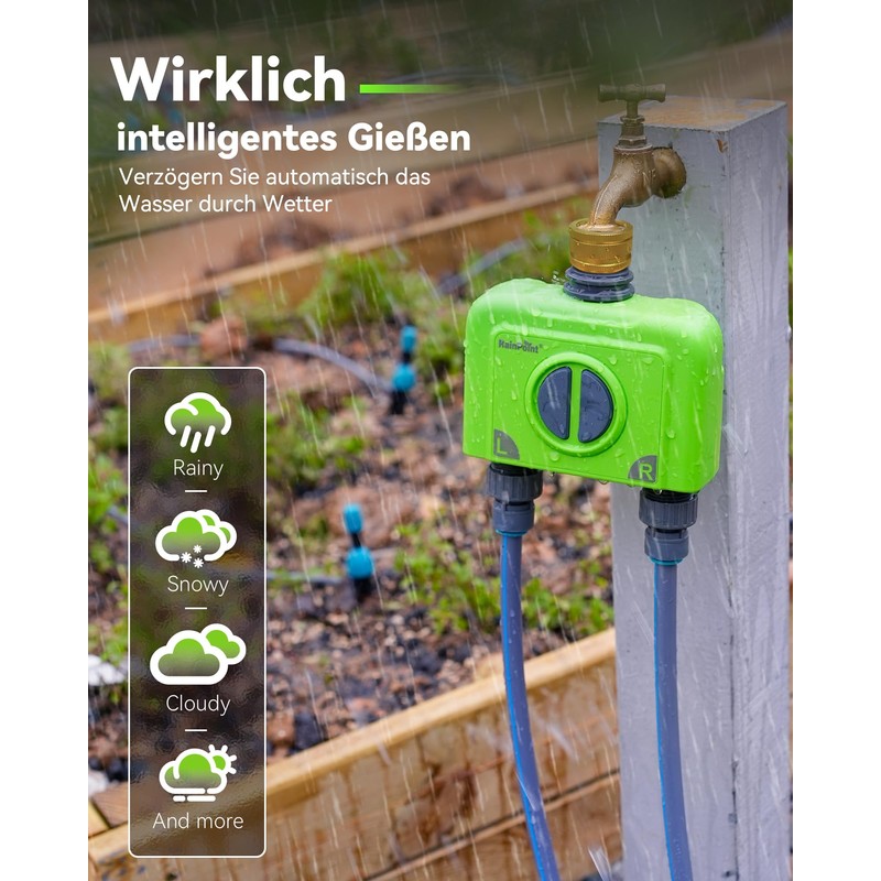 RAINPOINT Irrigation Computer WLAN 2 Outputs with Antenna Gateway and