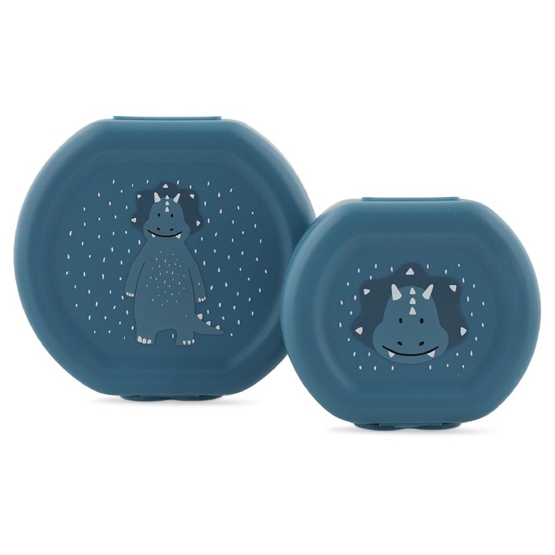 Mellis Trixie Lunch Boxes with Clip for Children (Mr. Triceratops)