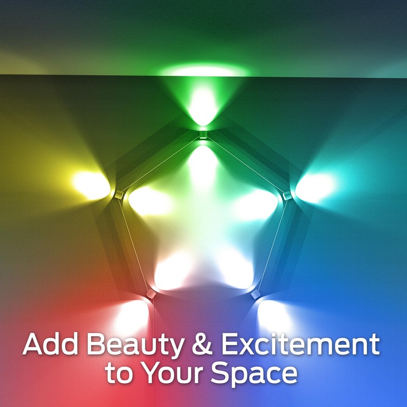 Monster Sconce Lights, RGBW+IC Multi-Colored & Multi-White, 5 Double-Sided LED