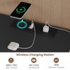 ADORNEVE LED Nightstand Black Nightstand with Wireless Charging Station 2