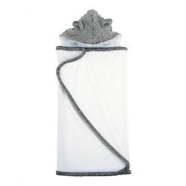My Blankee Minky Dot Hooded Terry Towel, Charcoal, 26" x 42"