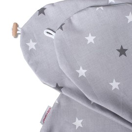 HOBEA-Germany Cover for Breastfeeding Pillow, 190 cm Designs, Grey Star Pattern