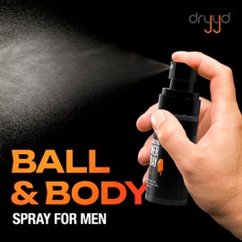 DRYYD Deodorizing Toner Spray for Balls - Aluminum-Free Cooling Toner Ball Spray - Mens Groin Care - Ball Deodorant For Men with Tree Oil, Vitamin B5, and Jojoba Oil - Orange Creamsicle Scent