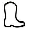 Cowboy Boot Cookie Cutter with Easy to Push Design (3.5