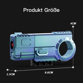 HNSYPX Fidget Soft Bullet Guns Toy + 20 Soft Balls, Creative Anti-Stress Toy EDC Mini to Take, Anti-Stress Toy Material Alloy Multifunctional Fashionable