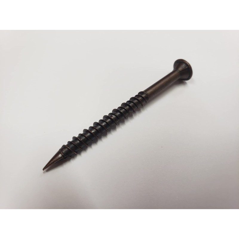 Single Penetration Stainless Steel Wood Deck Screws, Brown, 100 Pieces,