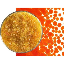 Orange Transparent Glass Frit Coarse Bullseye COE 90 Fusible- 4 Ounces