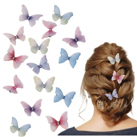 Butterfly Hair Clips, Pack of 20 3D Butterfly Hair Clips, Butterfly Hair Accessories for Girls, Children, Teenagers, Women, Christmas, Birthday Gift