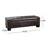 Christopher Knight Home Guernsey Bonded Leather Storage Ottoman Bench, Chocolate