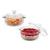 Libbey Baker's Basics 2 Piece Glass Dishes with Lids -