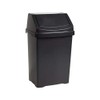 funky gadgets Wham High Grade Plastic Swing Bin Midnight Black Color Waste Recycle Recycling Containers Flip Top Lid Dustbin (50Ltr Swing Bin)
