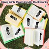 Laffact Black Girls Read Acrylic Bookmarks, 18Pcs Plastic Marker for