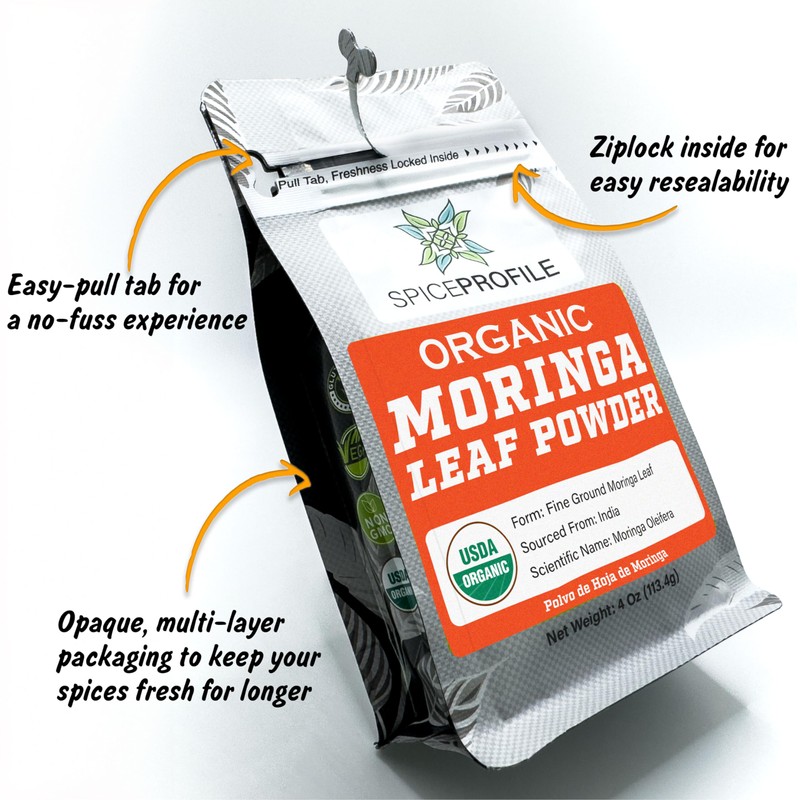 Spice Profile Moringa Leaf Powder + Holy Basil (Tulsi) Powder