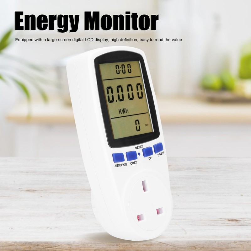 Power Metering Socket Electricity Usage Monitor Voltage Current Meter with