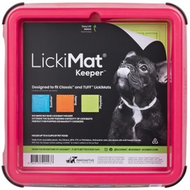 LICKIMAT Keeper Lick Mat Holder for Indoor Use, Colour: Pink