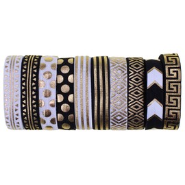 20 Yards Fold Over Elastic Ribbon Elastics 5/8" 15mm Stretch Hair Ties Headbands for Baby Girls Hair Bow, 10 Prints, 2 Yards Each One (Aztec Patterns)