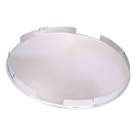 the RAW Hub Cap Covers - 4 Even Notches, 7/16" Lips - 2 Pieces Pack (Dome, Chrome)