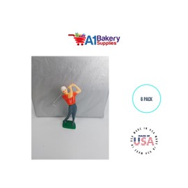 Kit de golf con golfista, carrito de golf y dos árboles Caketopper A1 suministros de panadería