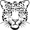 Leopard Vinyl Decal Sticker for Car/Window/Wall (Black Gloss)