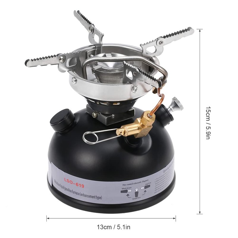 HUIOP Gasoline Stove, Portable Outdoor Camping Mini Gasoline Stove Liquid