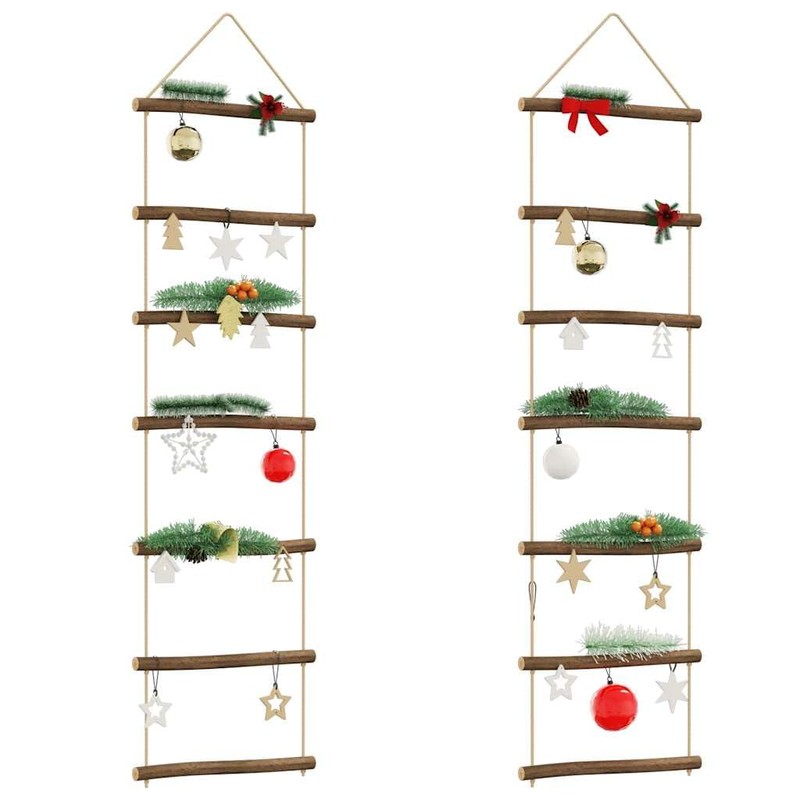 vidaXL Wall Decorations in Ladder Shape, Pack of 2, 30