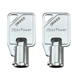 KeyPower Keys (2) GR888 Tubular Key for Greenwald Commercial Washer Door/Service Panel/Coin Washing Machine, Compatible with Maytag Whirlpool Kenmore GE HPC Speed Queen ESD Lock