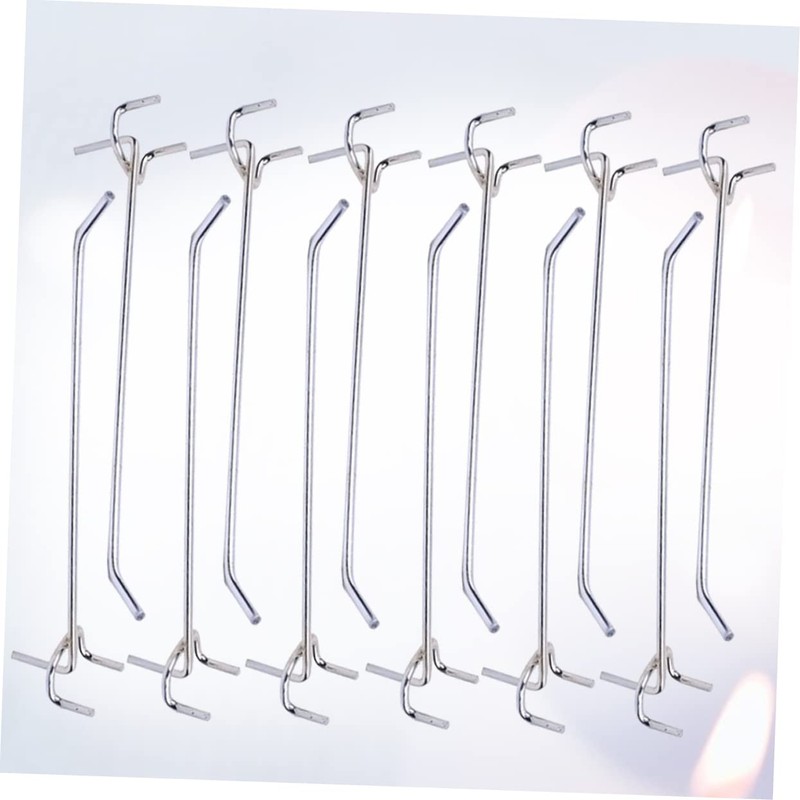 ABOOFAN 50Pcs Triangular Hole Board Hooks for Supermarket Shelving Thick