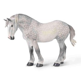 CollectA Percheron Mare (Dappled Grey) - Realistic Hand Finished Horse Toys, Animal Figures & Models, Gifts For Toddlers & Kids, Age 3 Years +